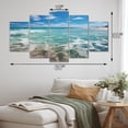 thumbnail image 4 of Designart "Sandy Paradise on the Beach III" Nautical & Beach Metal Wall Art Set, 4 of 5