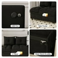 thumbnail image 5 of DEALTOPS Convertible Sleeper Chair Bed, Modern Velvet 4-in-1 Sofa with USB Ports, Phone Stand & Side Pocket, Black, 5 of 8