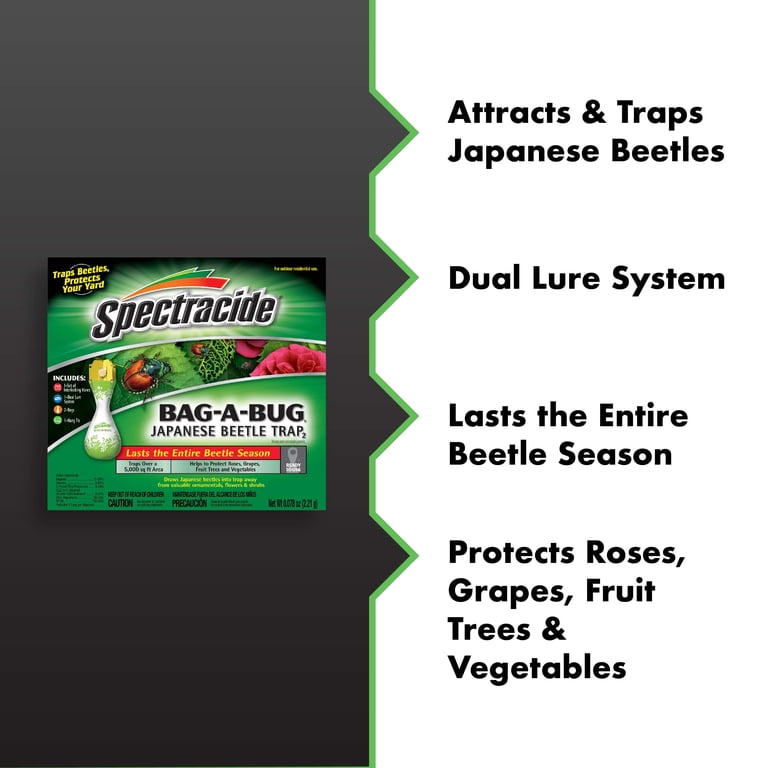 2 pack) Spectracide Bag-a-Bug Japanese Beetle Trap, Dual Lure