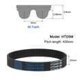 thumbnail image 2 of Uxcell HTD5M-430 Rubber Timing Belt 86 Teeth Closed Loop Pulley Timing Belt 0.79'' Width 16.93 inch Pitch Length, 2 of 6