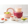 thumbnail image 4 of COOK WITH COLOR Meal Prep Containers, Wide Mixing Bowls Food Storage with Lids, Rose Ombre Deep, 8 Pc Set, 4 of 10