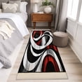 thumbnail image 5 of Modern Seamless Stitching Runner Rugs 2x6 ft Black Red Geometric Washable Hallway Rugs Non-Slip Floor Mats Absorbent Carpet Bedside Runners for Bedroom Kitchen Bathroom Laundry Room, 5 of 9