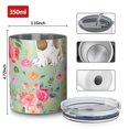 thumbnail image 4 of 12oz Coffee Tumblers Basset Hound and Flowers Stainless Steel Vacuum Insulated Travel Tumbler Coffee Cups Mug with Lid and Straw with Cleaning Brush for Cold & Hot Drinks, 4 of 5