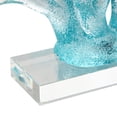 thumbnail image 5 of 15" x 14" Blue Glass Ombre Coral Sculpture with Clear Rectangle Base, by DecMode, 5 of 9