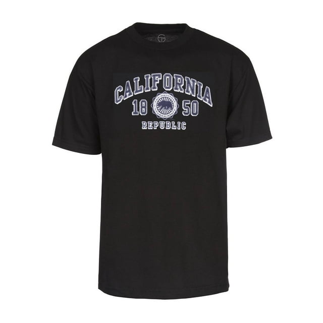 California Pride T-Shirts à Manches Courtes pour Hommes - California Republic Noir Petit