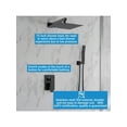 thumbnail image 4 of EastVita Bathroom Shower Faucet Set. 10/12 Inch Rainfall Shower Head With Handheld Combo. Wall Mounted Shower System Shower Fixtures With Pressure-Balanced Valve. Matte Black/Brushed Nickel, 4 of 8