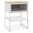 thumbnail image 4 of Costway Mesita De Noche De 3 Niveles Con Estante Abierto, Mesa Auxiliar Para Sofá, Mesita De Noche Con Marco De Metal Resistente, Mesa Decorativa De Café Compacta Para Sala De Estar, Dormitorio, 4 of 4