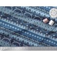 thumbnail image 2 of Soimoi Polyester Crepe Fabric Dot,Stripe & Semi Mandala Decorative Decor Fabric Printed Yard 52 Inch Wide, 2 of 2