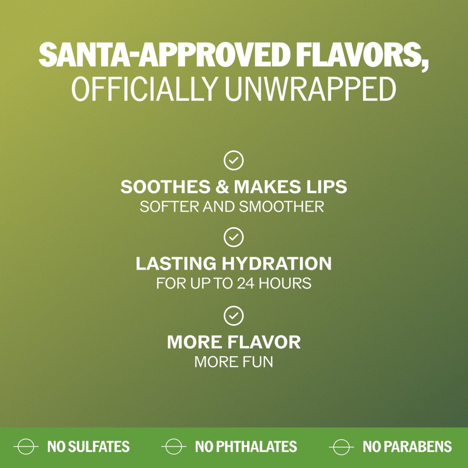 ChapStick Santa's Snacks Flavored Lip Balm Sticks, Variety Pack, Candy Cane, Gingerbread Cookie, Holiday Nog, Hot Chocolate, 4-Pack, 0.15 oz Each