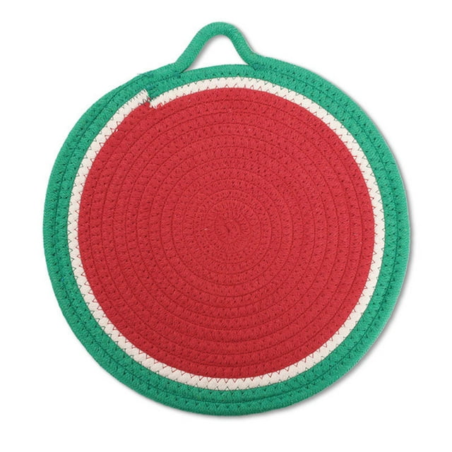 CAROOTU Colorful Cotton Rope Coasters Heat Insulation Placemats Simple Style Kitchen Accessories for Home Restaurant