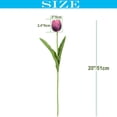 thumbnail image 2 of 12pcs Artificial Tulip 20 Inch Long Stem Artificial Flower Real Touch Tulipa for DIY Wedding Bridal Bouquet Home Décor Centerpieces Flower(Pinkish Purple), 2 of 5