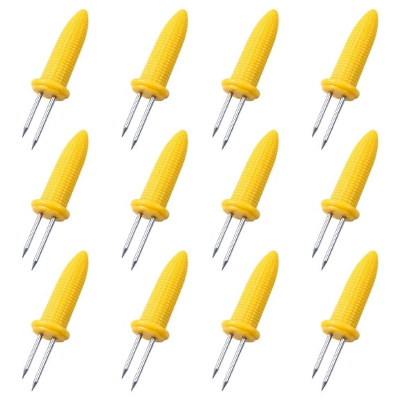Corn On The Cobs Holders Safe Skewers Needle Prongs Barbecue Parties Bbq Corn Shape Bbq Fork Stainless Steel Tips