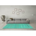 thumbnail image 3 of Ahgly Company Indoor Rectangle Abstract Turquoise Blue Contemporary Area Rugs, 5' x 7', 3 of 4