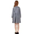 thumbnail image 4 of SOLOCOTE Girls Plaid Cotton Long Sleeve Peter Pan Classic Vintage School Dress, 4 of 6