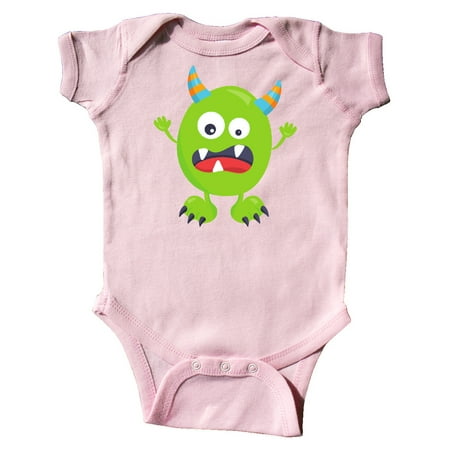 

Inktastic Cute Monster Little Monster Green Monster Horns Gift Baby Boy or Baby Girl Bodysuit