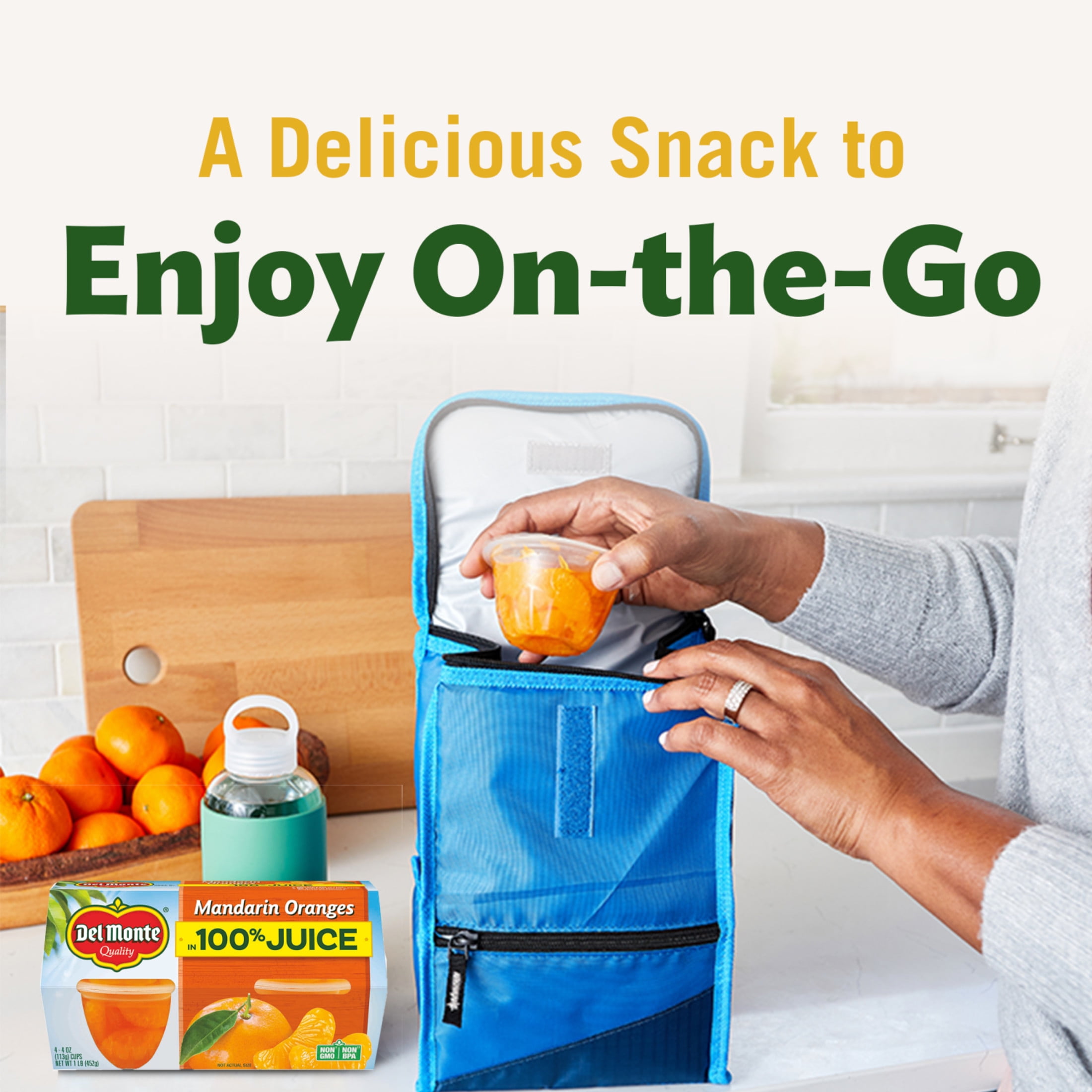 Del Monte Pineapple Tidbits in 100% Juice Fruit Cup Snacks 4 oz Cup (Pack of 4)