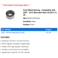 thumbnail image 2 of Front Wheel Bearing - Compatible with 2007 - 2012 Mercedes-Benz GL450 4.7L V8 - Beck Arnley, 2 of 2