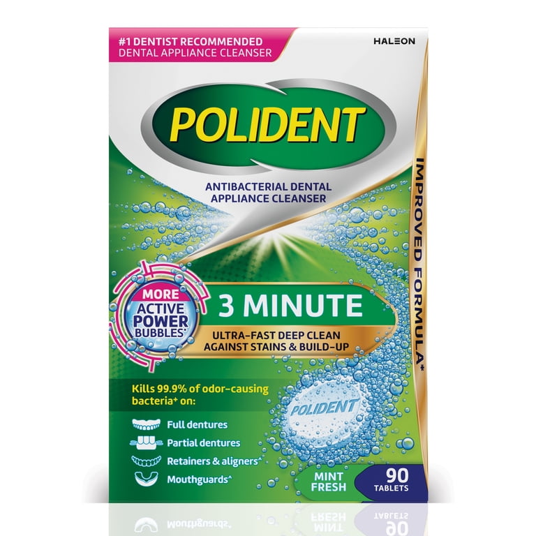 Polident 3 Minute Antibacterial Dental Appliance Tablets, 540 Count photo 2