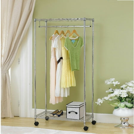 Zimtown Closet Storage System Metal Frame Wall Dress Organizer