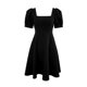 thumbnail image 4 of Gibobby Vestidos Casuales para Mujer Vestido casual de verano para mujer Vestido de playa de manga corta con cuello cuadrado Vestido informal(Negro,CH), 4 of 5