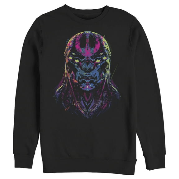 Men's Marvel Eternals Kro Devious Face  Sweatshirt Black Large