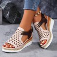 thumbnail image 2 of Dakaela Orthopedic Wedge Sandals for Women Dressy Walking Sandal Summer Platform Beach Shoes Beige 9, 2 of 7