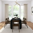 thumbnail image 3 of Plank+Beam 72" Modern Solid Wood Dining Table Set, Black Wirebrush, + 6 Chairs Walnut, 3 of 6