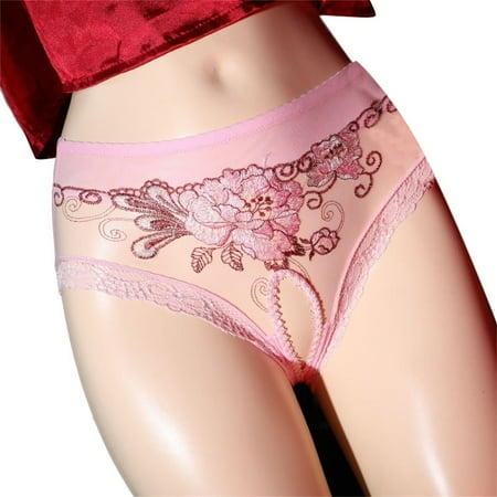 Microfiber Panties Bikini Maternity Panties for Pregnancy Sexy Floral Lace Panties Low Waist Cloud Lace Open Crotch Panty