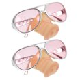 thumbnail image 3 of KAKOWELY gafas de nariz de cerdo, divertidas gafas de cosplay, gafas creativas para fiestas, suministros para fiestas (rosa), 3 of 4
