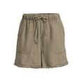 thumbnail image 4 of Time and Tru Women's Drawstring Waist Soft Shorts, 4 of 5