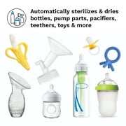 Baby Brezza Baby Bottle Sterilizer and Dryer Machine – Electric Steam Sterilization- Universal Fit - Pacifiers, Glass, Plastic, and Newborn Feeding Bottles, White