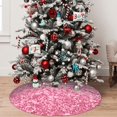 thumbnail image 5 of Sikiie Pink Glitter 30-48 inches {designName} Print Christmas Tree Skirt Snowman Xmas Tree Skirt with Edge Christmas Decorations for Holiday Party-48", 5 of 7