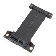 thumbnail image 2 of PCIe 4.0 X1 Extension Cable, Dual 90 GPU Riser Cable, Right Angle PCIe Extender Extension Cable for  Card Sound Card USB PCIe Cards 2.5G Sound Cards, 2 of 7