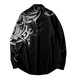 thumbnail image 2 of Camisas Para Hombre Manga Larga Negra Camisa de manga larga holgada de los hombres de la impresión digital 3d de la tendencia de la moda (Grey, 4XL), 2 of 4