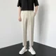 thumbnail image 3 of Pantalones holgados y elásticos para hombre, pantalones de oficina rectos y recortados, ropa de trabajo elástica fluida, vestido de estilo coreano, 3 of 5