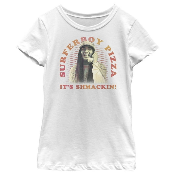 Netflix Girl's Stranger Things It's Shmackin Superboy Pizza Graphic T-Shirt