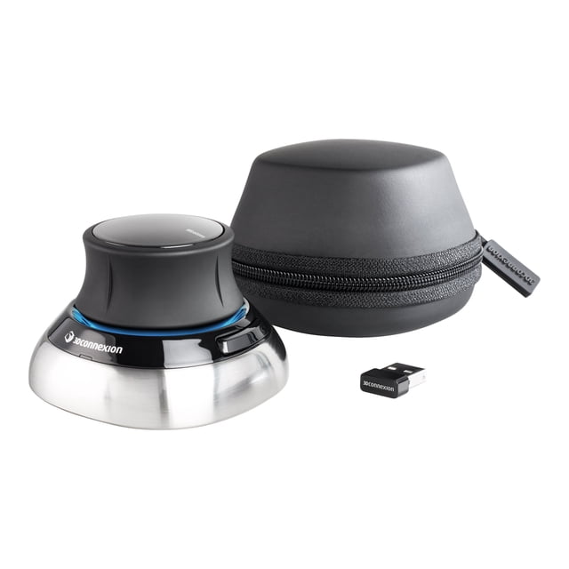 3Dconnexion SpaceMouse Sans Fil - Souris 3D - 2 Boutons - Sans Fil, Filaire - 2,4 GHz - Récepteur Sans Fil USB