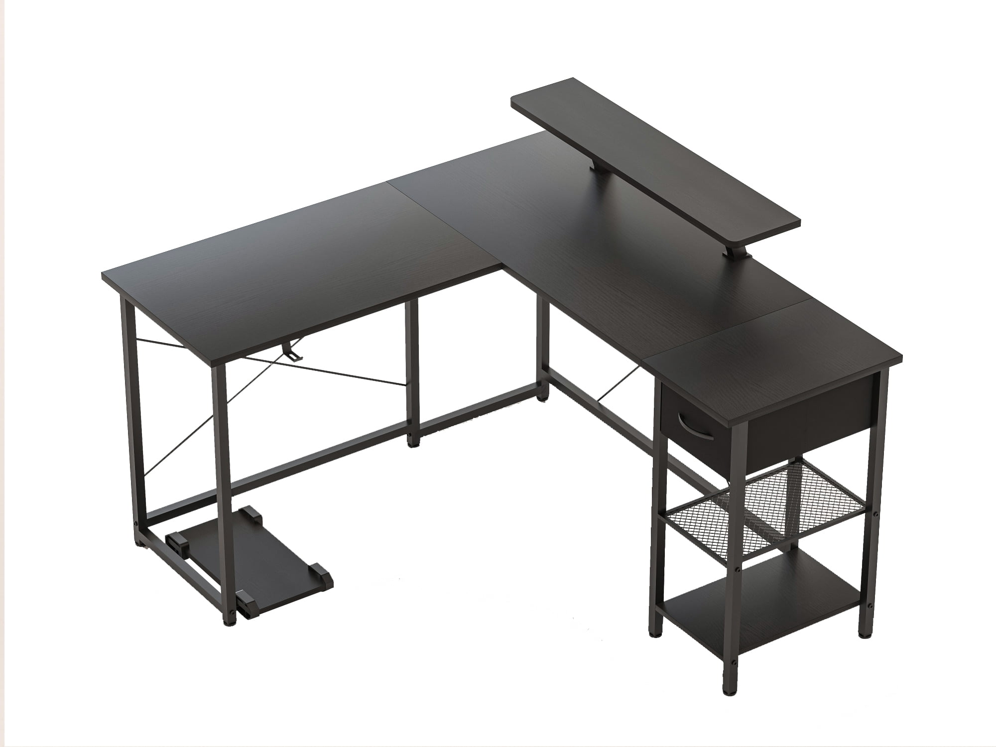 LISUEYNE L Shaped Desk,54" Computer Corner Desk with Large Monitor