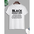 thumbnail image 2 of BLACK Print, Men's Graphic Design Crew Neck Novel T-shirt, Casual Comfy Tees Tshirts For Summer, Men's Clothing Tops For Daily Vacation Resorts Tee For Adult, Men, Women, Teen, Teenager, Adolescent,, 2 of 6