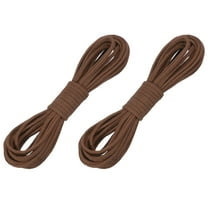 Uxcell 2 Pcs Faux Suede Leather Cord, 2.6mm x 5.5 Yards Flat Thin String Leather Crafting Rope Thread for Jewelry Making Necklace Bracelet DIY Handmade Crafts, Brown