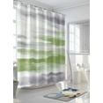 thumbnail image 3 of Sage Green Gray Shower Curtain Set, Waterproof Shower Curtains for Bathroom, Neutral Abstract White Ombre Texture Washable Fabric Cloth Bath Curtain for Bathtub Decoration with Hooks 72x78 Inches, 3 of 6