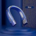 thumbnail image 1 of 4000mAh Hanging Neck Fan Portable Air Conditioner Type-C USB Rechargeable Air Cooler 5 Speed Electric Fan(Blue), 1 of 5