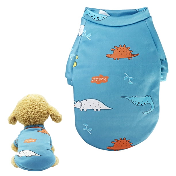 Mascota linda caricatura dinosaurio patrón ropa mascota dos patas guardias ropa para mascotas MFZFUKR BST3001076-2