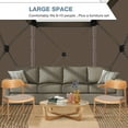 thumbnail image 4 of COBIZI 8x8 Pop up Gazebo Tent, Ez up Waterproof Screen Tent Screen House, Portable Outdoor Canopy Sun Shelter with 3 Sidewalls, Carry Bag & Ground Stakes for Camping, Garden and Picnics, Brown, 4 of 12