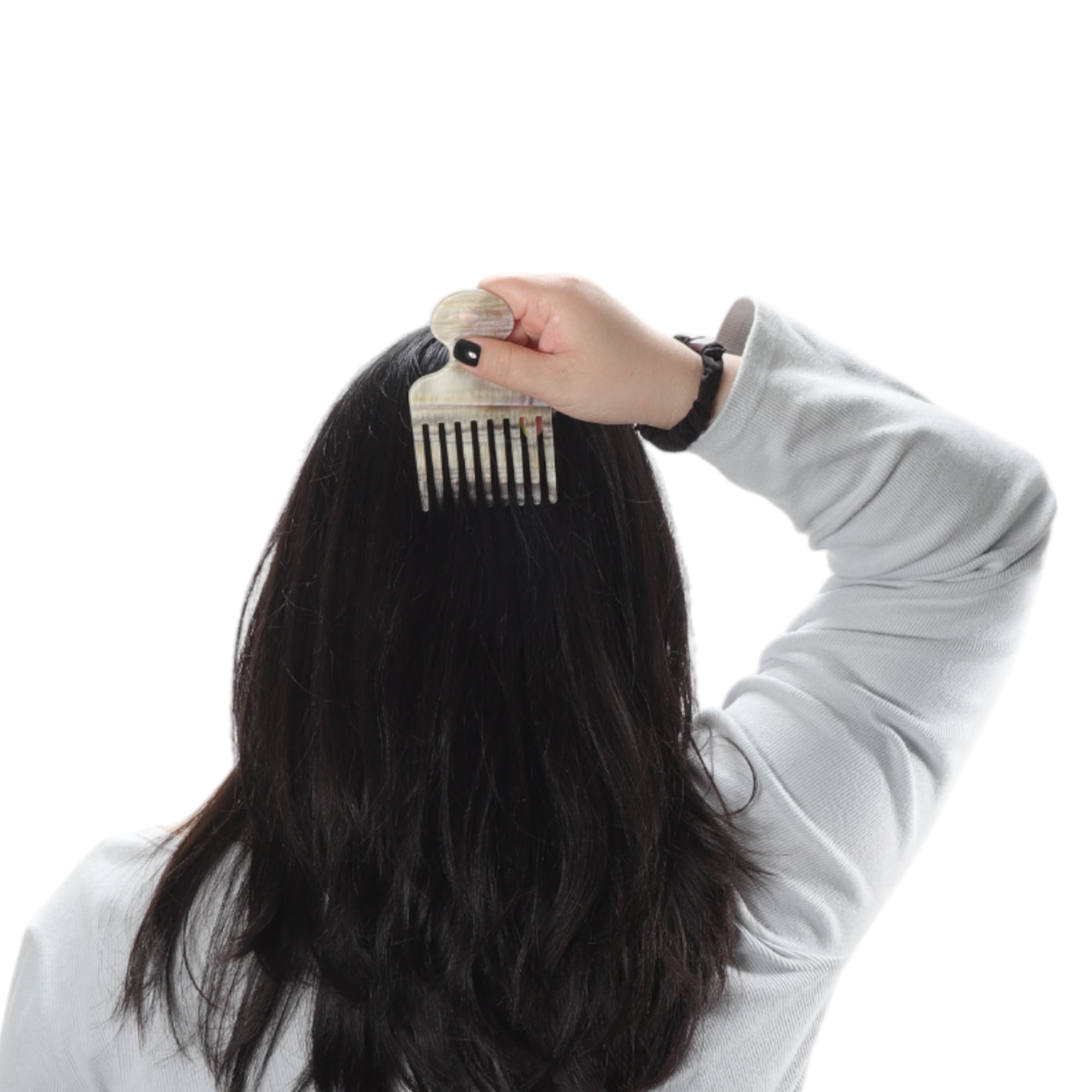Unique Bargains 1 Pc Fashion Hair Insert Comb for All Hair Types Styles Gray, Yellow