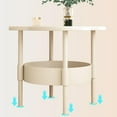 thumbnail image 2 of 2-Tier Flower Shape End Table Modern Side Table，Coffee Table Double Layer Table with Storage Small Decorative Side Table Easy to Assemble for Small Spaces Bedroom Office Living Room, 2 of 11