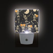 Yayeee LED Night Light for The Home Plug in With Light Sensors 2 Pack, Halloween Dancing