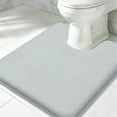 thumbnail image 3 of Tripumer Set of 2 Corner Shower Mats Bathroom Rugs U Shape Mats for Corner Shower Bath Light Gray, 3 of 8