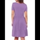 thumbnail image 2 of Vestido Babydoll Informal de Verano para Mujer, de Corta y Cuello Cuadrado, Estilo , Corte en A, , 2025 Púrpura XL, 2 of 5