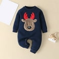 thumbnail image 2 of KVPLBQFD Baby Christmas Outfit Girl Cute Clothes for Girls 9-10 Infant Clothes 9-12 Months Girl 9 Month Baby Girl Clothes Toddler Girl Winter Outfits, Blue 0-3 Months, 2 of 5